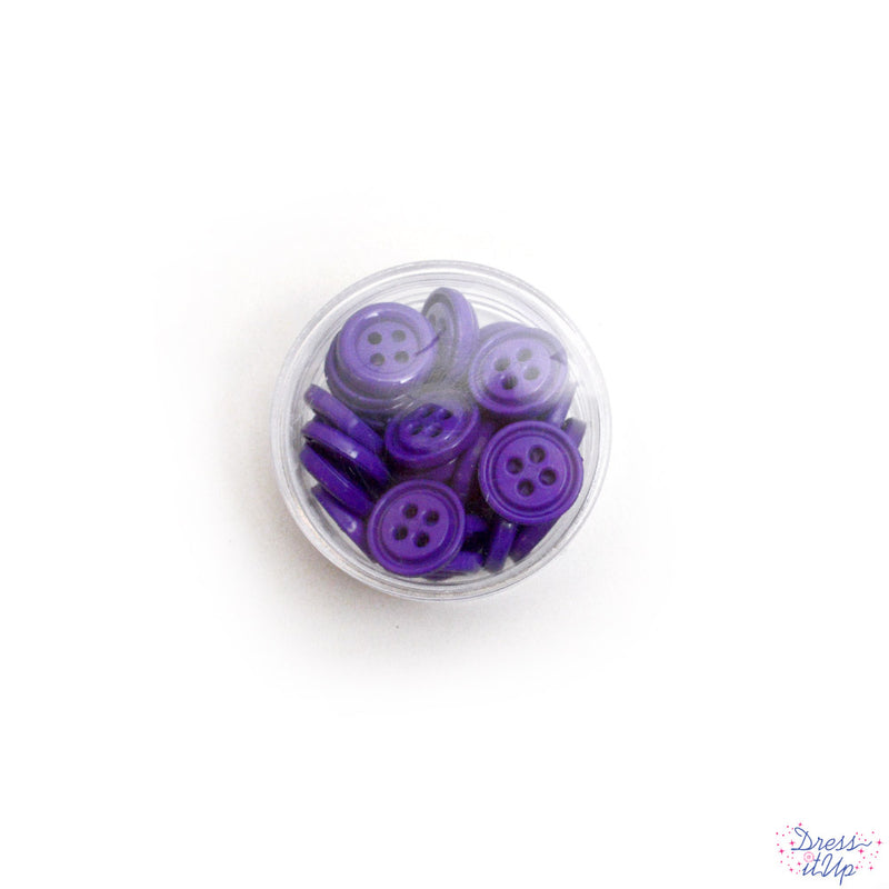 Sewing Buttons in Dark Purple