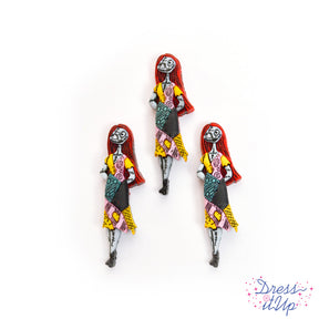 nightmare before Christmas sally loop back buttons three piece pack. 