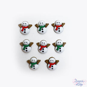 Cute snowmen buttons are ready to add to winter crafts