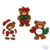 A beary merry christmas 3 buttons pack showing 3 Christmas-themed bears