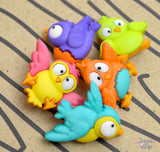 Bright silly birds add to animal, spring and children's crafts