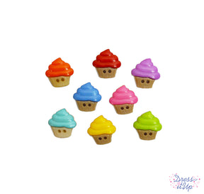 Colorful 2-hole cupcakes add to food crafts, birthday and party decor