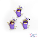 Disney Boo monster inc loop back character button for sewing and crafting