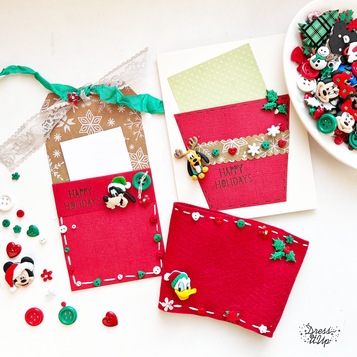 Characters from Disney's Mickey Mouse adorn this holiday craft