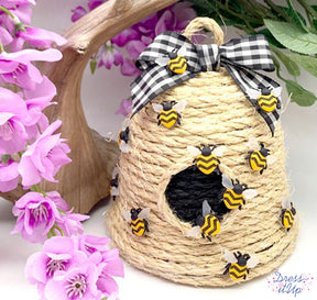 Create a hive with these bee happy button embellishments