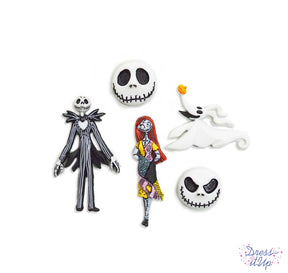 Disney Tim Burton's The Nightmare Before Christmas button embellishments for Halloween crafts