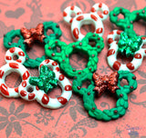Holiday wreaths and candy canes inspired by Disney's Mickey and Minnie Mouse for crafting