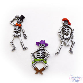 These funky skeletons add to your spooky or Halloween crafts