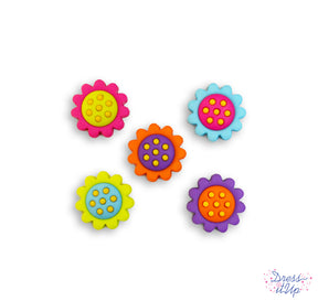 Bright color flowers add to spring and garden crafts and children's projects