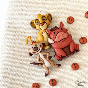 Simba, Pumbaa and Timon from Disney's The Lion King