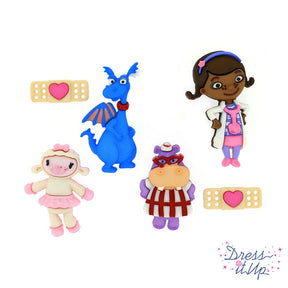 Disney doc mcstuffins show loop-back buttons for kids crafts