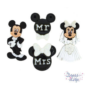 Mickey Mouse and Minnie Mouse wedding embellishments for DIY weddings crafts and cards