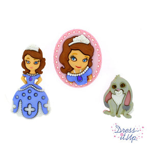 Disney sofia the first character buttons for girl crafts