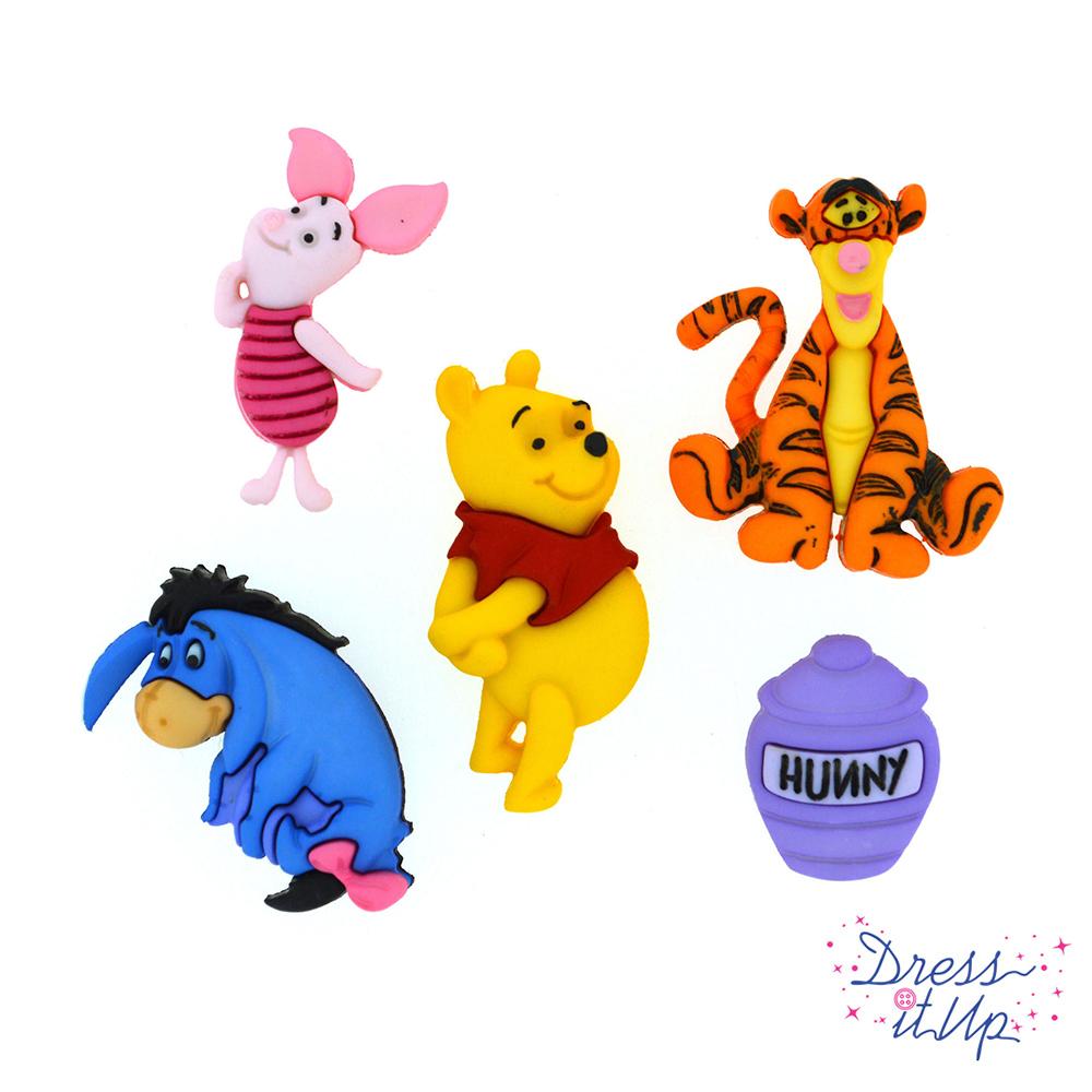 Disney Winnie The Pooh character craft embellishments for sewing and kid craft designs