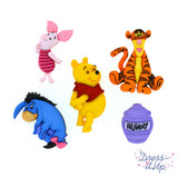 Disney Winnie The Pooh character craft embellishments for sewing and kid craft designs