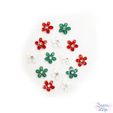 Resin flowers in Christmas colors add a soft touch to holiday crafts