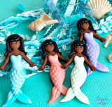Elegant mermaids in pastels add to beach and ocean themed crafts