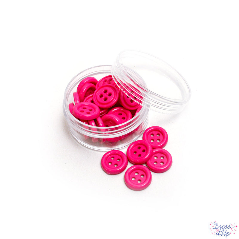 Sewing Buttons in Fuchsia