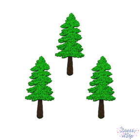 Glittering pine trees add a sparkle to your outdoor themed crafts