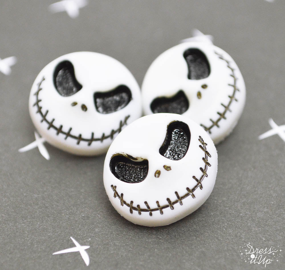 Smirking face of Jack Skellington from Disney's The Nightmare Before Christmas adds to spooky projects