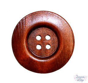 Large round 4-hole sew-thru button for sewing and crafting projects