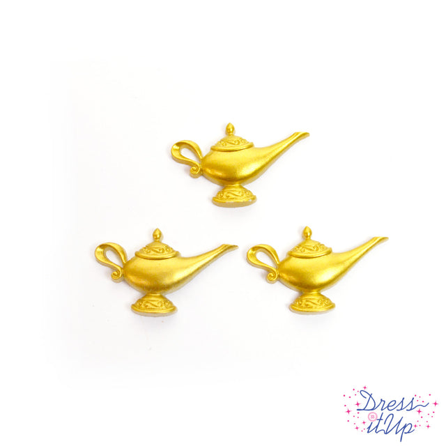 three piece shank back button pack of genie lamp from disney aladdin movie