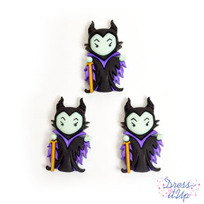 Maleficent single style button three piece button pacl