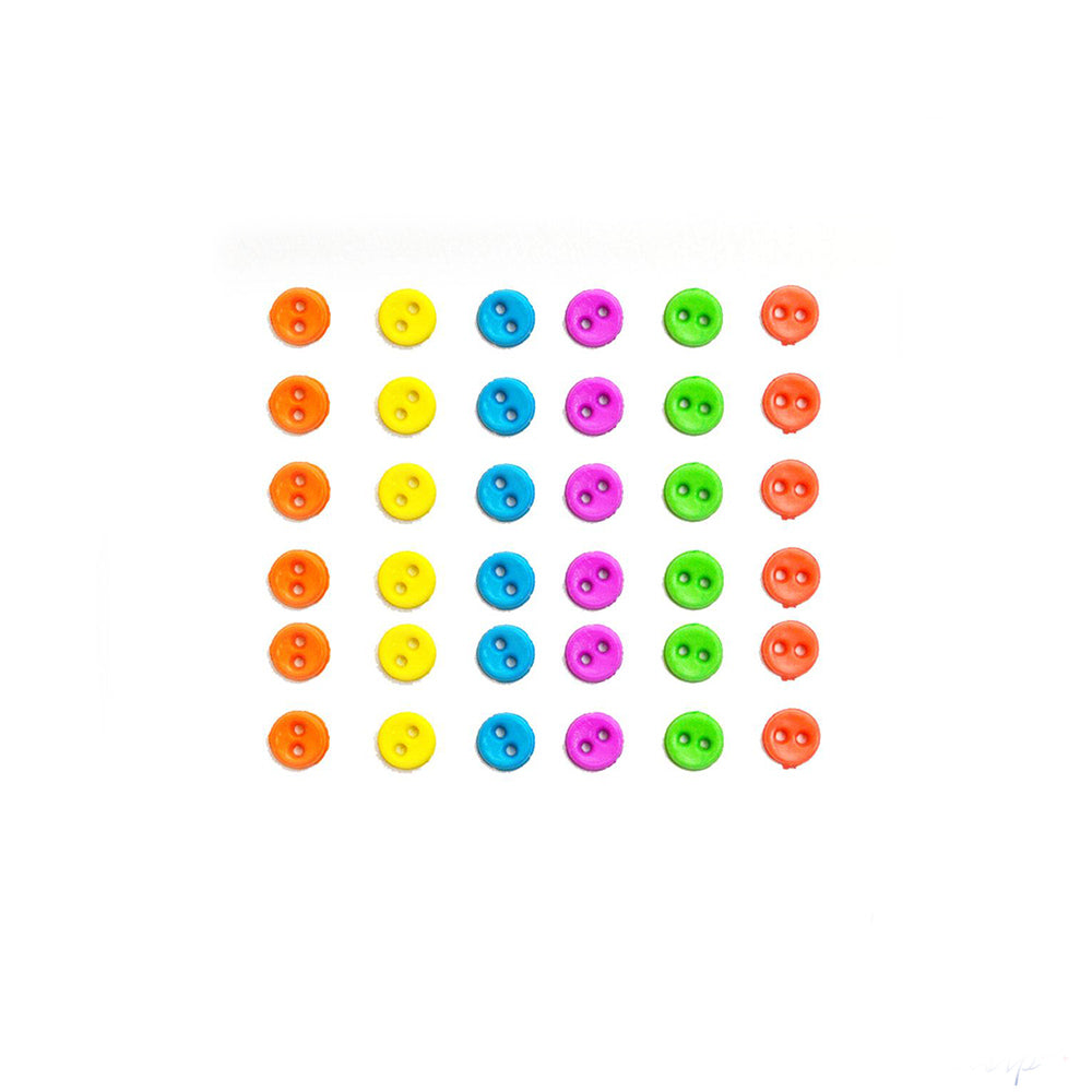 Bright color round 2-hole buttons for sewing and crafting