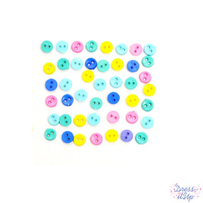 2-hole buttons in light, fun colors for sewing and crafting