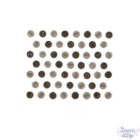 2-hole buttons in grey tones perfect for sewing and crafting