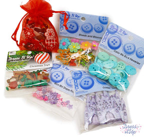 Get a surprise assortment of 25 button packs! This special bundle of buttons features packs from our vault, limited edition packs, single style packs, and more.