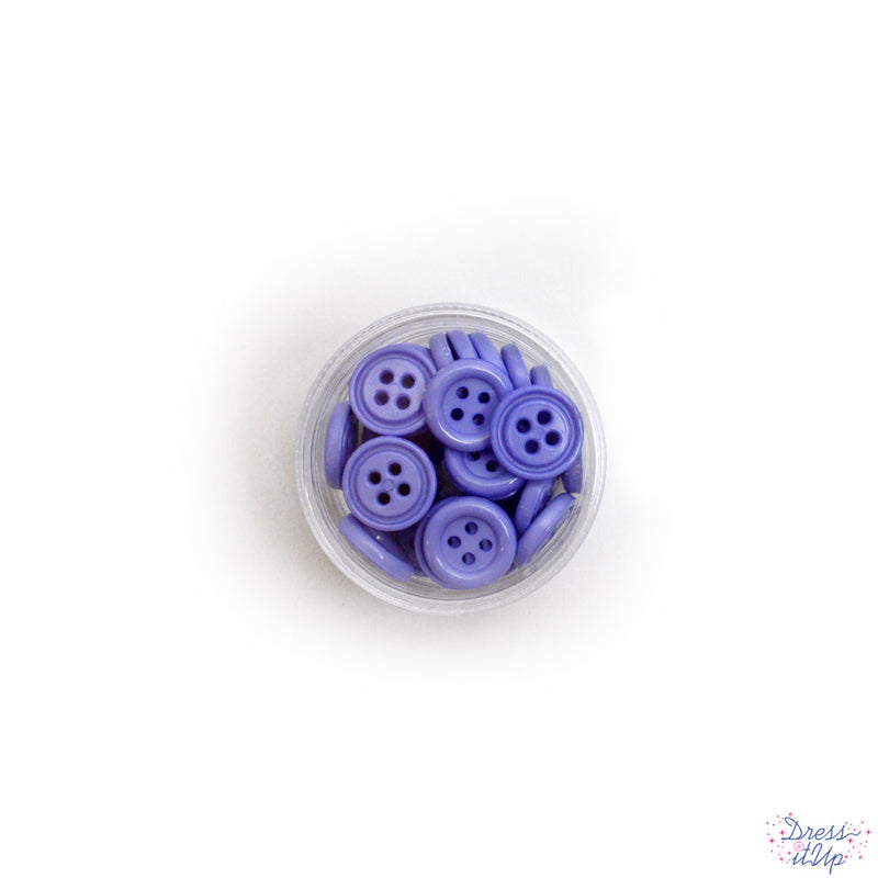 Sewing Buttons in Periwinkle