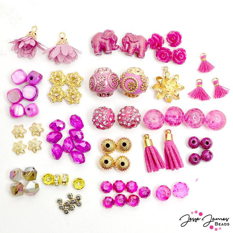 Mini Bead Mix in Pink Dragonfruit