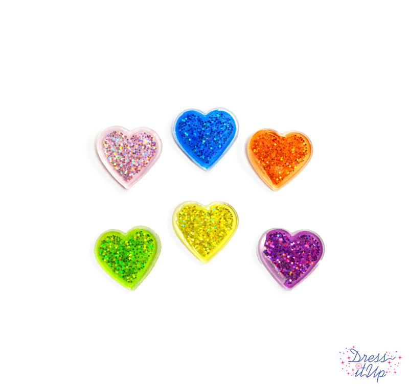 Rainbow Glitter Hearts