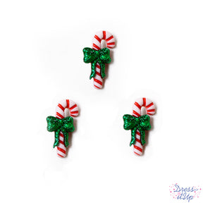 Candy cane with glitter bows add to your holiday crafts