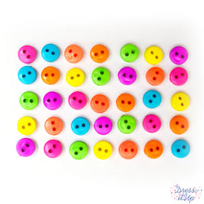Bright neon color 2-hole sew-thru buttons