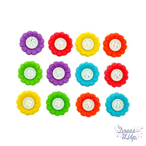 Four-hole sunflower buttons for clothing design and craft embellishment