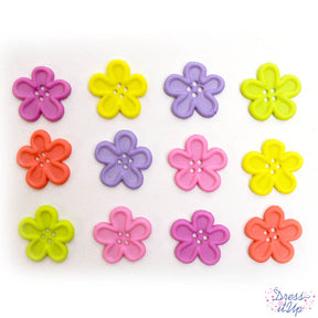 Bright color 4-hole buttons add a pop to spring and summer crafts