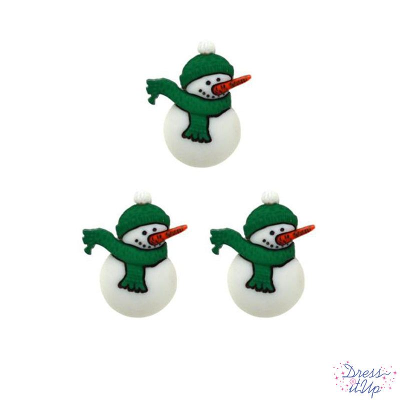 Snowman With Green Scarf Singles- 6 Pieces