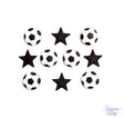 Soccer balls and embellished stars add to sports themed crafting