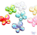 Each flat-back butterfly features sparkly sequins inside of crystal clear resin, perfect for spring crafts
