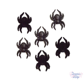 This pack features six velvet spiders perfect for subtle Halloween scares