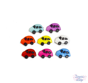 Multi color car buttons for crafts and projects