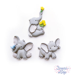 Three cute elephants for your spring or nursery crafts
