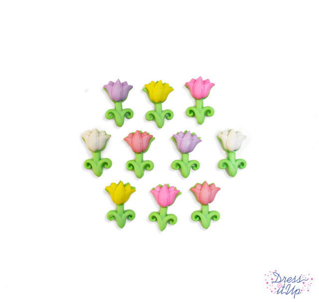 Pastel tulips are perfect for flower garden projects, easter and spring crafts