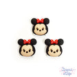three piece set of tsum tsum disney minnie mouse buttons for crafts