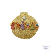 A pack of three kings from Christmas nativity scene. Camels and three kings buttons